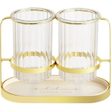 Porte-baguettes séchoir en acier inoxydable PET transparent pour cuillères et ustensiles de cuisine platine (1/5)