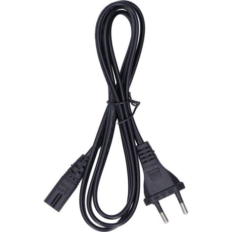 Cordon d'alimentation, Norme UE 250V 2.5A, 1.5M, Câble d'alimentation Secteur à 2 Broches pour Haut-Parleur, Écran, PC, Ordinateur Portable, etc. (1/5)