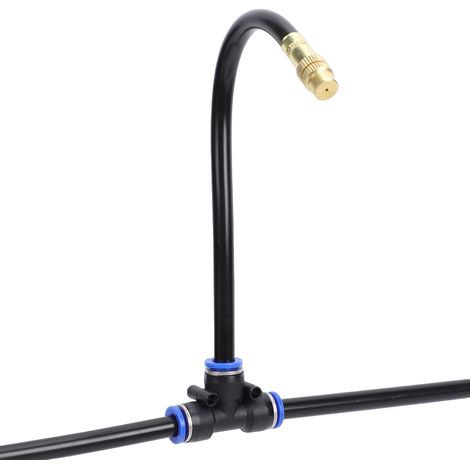 Système d'irrigation goutte à goutte 5m, kit d'arrosage automatique pour jardin avec 5 buses brumisatrices, raccord universel 5/8 pour extérieur, pelouse et serre (1/5)