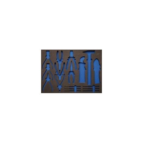 Bgs Technic – Insert de servante d'atelier 3/3 pour pinces, marteau et chasse-goupille – Mousse robuste – 567 x 408 x 32 mm – 40115