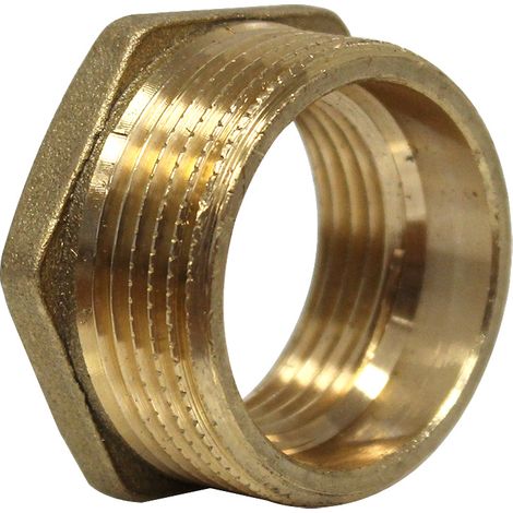 Watts – Raccord laiton réduit mâle/femelle 1"1/4-1" (33/42-26/34) – Pour installations sanitaires – Étanchéité avec ruban téflon