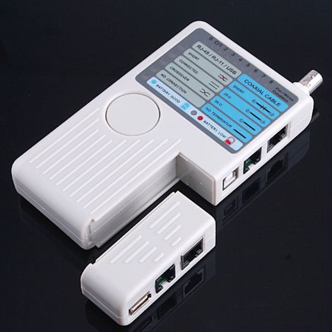 Probador remoto de cables de red telefónica 4 en 1 (RJ11, RJ45, USB, BNC, LAN) (1/5)