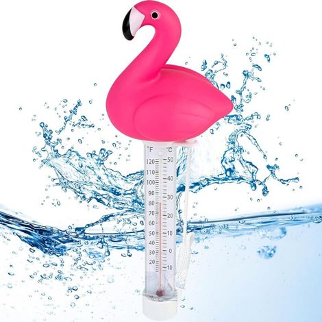 Thermomètre de Piscine Flottant,Thermomètre Flottant Piscine avec Corde,thermomètre Spa Piscine,thermomètre à Eau de Piscine sans Fil-bouée,Thermomètre Numérique de Piscine (bianca) (1/4)