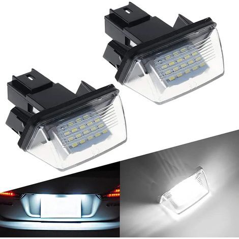 Luci targa auto a LED 12V 3528SMD 6500K Bianco Xenon Fanali posteriori per Peugeot 206 207 306 307 308 5008 Citroen C3 C4 C5 Berlingo SAXO XSARA Picasso 2 pezzi (1/5)