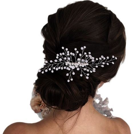 Élégant serre-tête perle et fleur pour mariage (1/5)