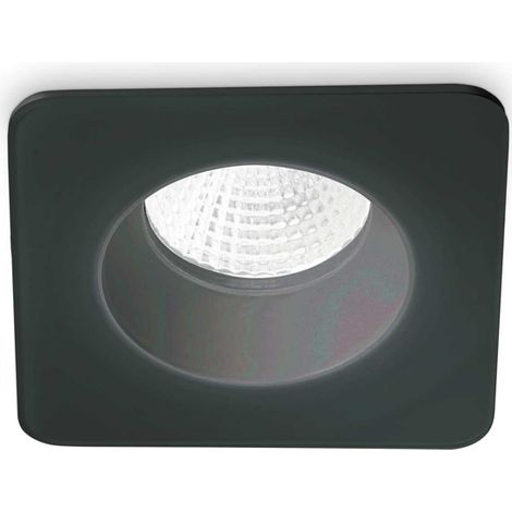 Faretto Incasso Moderno Square Room-65 Alluminio Nero Led 8W 3000K Luce Calda (1/2)
