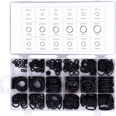 Kit de 279 joints toriques de plomberie en caoutchouc résistant à l'usure, assortiment pour voitures (1/5)