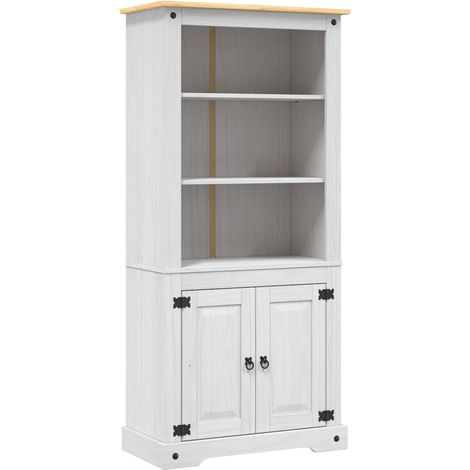 Aparador Corona Range de pino mexicano blanco 80x40x170 cm vidaXL