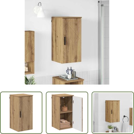 Rangement salle de bain - Cabinet de salle de bain Chêne artisanal 30 x 31,5 x 61 cm (1/5)