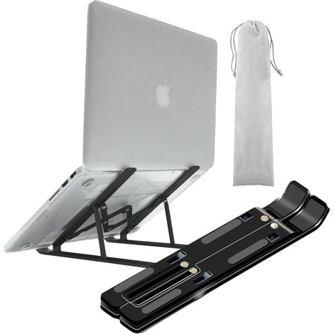 Support pour ordinateur portable de bureau, support réglable pour ordinateur portable, support pliable en aluminium multi-angles