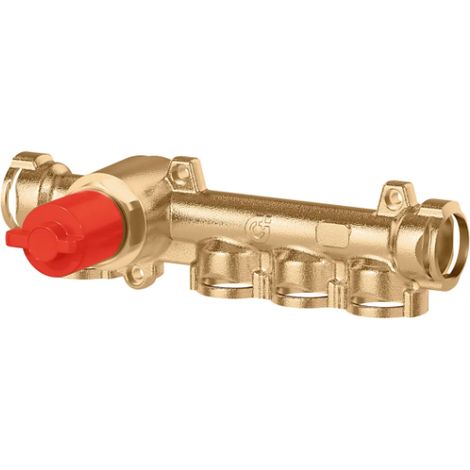 Verteiler mit überprüfbarer allgemeiner Abfangung. 3 Abzweigungen, Schnellkupplung Caleffi 359390  3