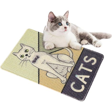 Tapis à gratter pour Chat Tapis à, Tapis d'exercice de repos pour chats d'intérieur, griffoir de divertissement pour petits, meubles de protection pour chambre à,40×60cm (1/5)