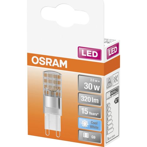 OSRAM HOMELIGHTING 4058075432369 LED EEK E (A - G) G9 Kolbenform 2.6 W = 30 W Kaltweiß (Ø x L) 14 mm