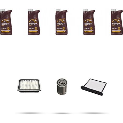 Kit tagliando 3 FILTRI e 5L OLIO compatibile con Subaru Forester (SH) 2.0 16v 110kw dal 2008 (1/5)