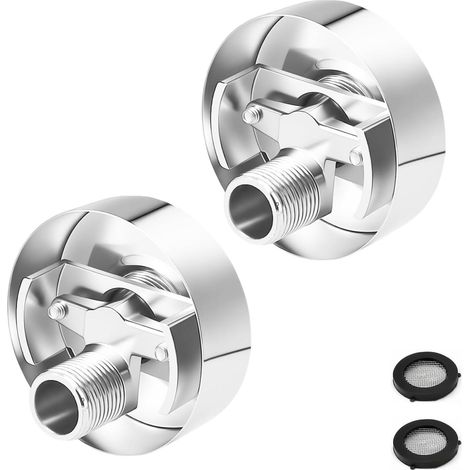 2 pièces adaptateur robinet douche laiton tuyau arrosage (1/5)
