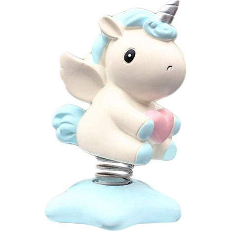 Accessoire balançoire licorne (bleu) - Jouet décoratif pour voiture, tableau de bord, décoration intérieure, cadeau pour fête (1/5)