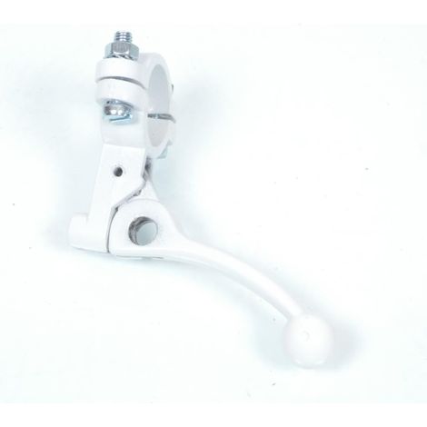 Levier de starter ou décompresseur en métal blanc pour mobylette (1/2)