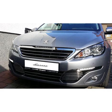 Baguettes chromées pour Peugeot 308 II – Kit complet 17 éléments – Installation facile avec ruban 3M – Résistance aux intempéries (1/2)