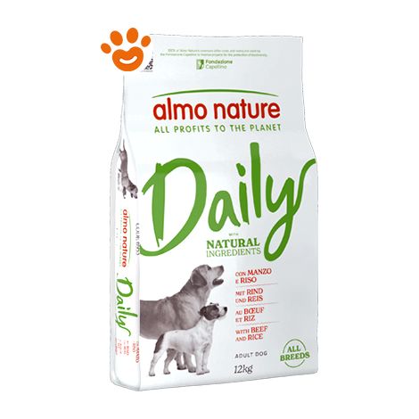 Almo Nature Dog Adult All Breeds Daily Manzo e Riso - Almo Nature Dog Adult All Breeds Daily Manzo e Riso - Sacco Da 12 Kg