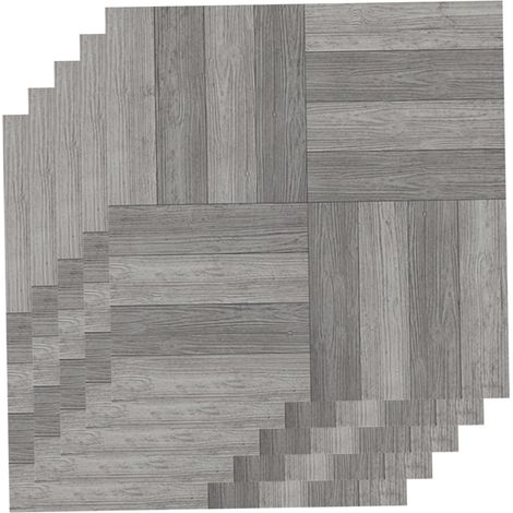 Autocollants Antidérapants pour Sol PVC Imperméables, Décor de Sol Bois Épais 30x30 Cm, Lot de 5 Pièces, la Cuisine et Salle de Bain, Autocollants Résistants à l'huile, Auto-adhésifs Solide (1/5)