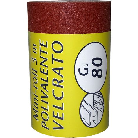 IQ2 TOOLS Carta abrasiva, minirotolo 2 mt, grana 80
