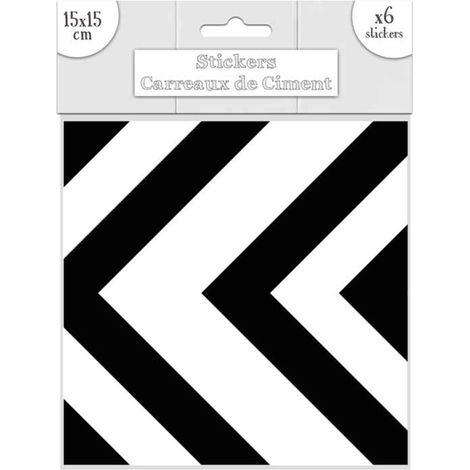 Ensemble de 6 stickers carreaux de ciment chevrons