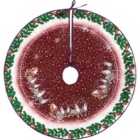 Bardusch-Décoration de sapin de Noël imprimée de 60 cm, idéale pour le bas du sapin. Fournitures et ornements de Noël. (1/5)