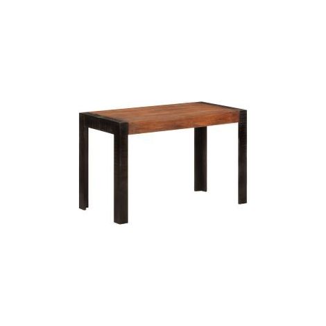 Table à dîner marron miel 120x60x76 bois de manguier massif (1/5)
