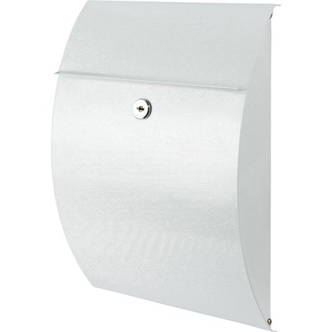 Burg Wächter 38700 CAPRI 813 W Briefkasten Stahlblech Weiß Schlüsselschloss