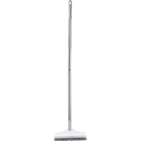 Brosse À Nettoyer Le Sol - Tête Pivotante 120° - Poignée Allongée - Pour Carrelage Salle De Bain Toilette - 110 X 23 Cm - 1 Pièce (1/5)