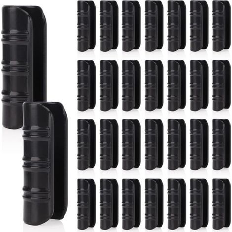 Lntyq 30 PCS Jardin Bâtiments Tube Clip, Clips en Plastique pour Serre Film Clip Tube Serrage Connecteur Kit, pour Serre Bannière Cadre Abris Noir 25mm (1/5)
