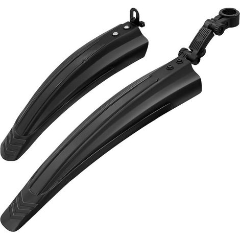 Garde-Boue Vélo - Avant Et Arrière Réglables - Compatible Tige Selle 34 Mm - Noir - 1 Jeu (1/5)