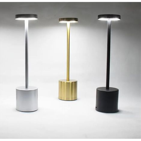 TrAdE Shop Traesio - Lampada Da Tavolo Moderna Ricaricabile Usb Touch Portatile Luminosità Regolabile - (1/5)