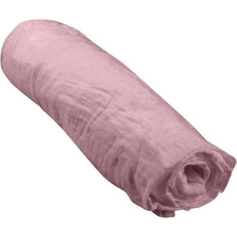 Drap Housse Bébé "Extensible" 60x120cm Rose (1/4)