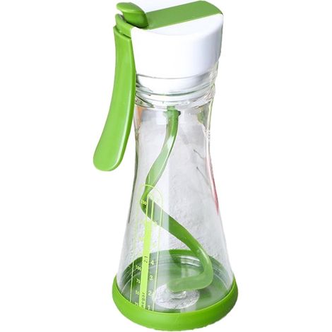 Salad Dressing Shaker - 500 Ml Manual Mixing Bottle With Measuring Scale And Handle - For Home Kitchen Use - 1 Piece (1/4)