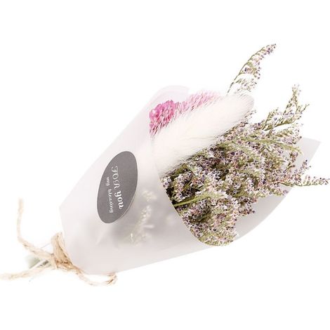Petit bouquet de fleurs séchées naturelles, décoration de mariage, cadeau de Noël (Lapin blanc) (1/5)