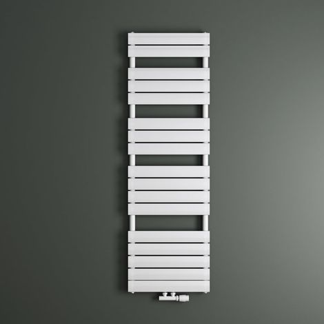 Mai & Mai Radiateur à Eau Chaude Mural Chauffage Central 160x50cm Sèche-Serviettes Blanc en Acier Inoxydable (1/5)
