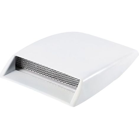 Voiture Camion Décoratif Air Flow Admission Scoop Bonnet Vent Autocollant Couverture Capot Blanc (1/4)