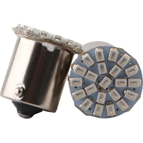 10x 1156 BA15S P21W P15W Ampoules LED 24V pour véhicules Clignotant indicateur de stationnement 2406 22SMD 176LM Ambre