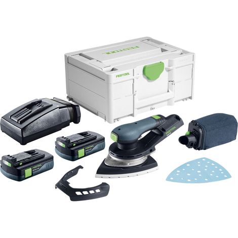 Festool DTSC 200-Basic Akku Deltaschleifer 18 V 145 x 195 mm Brushless + 2x Akku 3,0 Ah + Ladegerät + Systainer