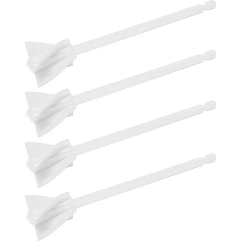 4 Lames de Mélange pour Peinture Résistantes, Accessoires Réutilisables pour Perceuse, Idéales pour un Mélange Homogène de Résine et Colle, 5 Pièces Blanches (1/5)