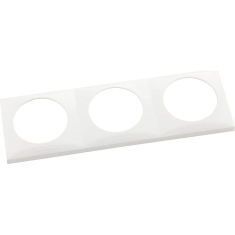 Brunner 321/136-1 - Placca Berker 3 moduli, fornita sciolta, bianco ghiaccio lucido