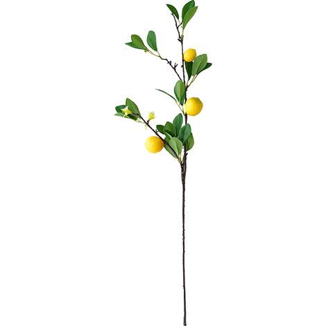 Künstlicher Zitronenzweig, künstliche Zitronenfrüchte, künstliche Pflanzen und Grünpflanzen, künstlicher Obstbaumzweig, Schaumstoff (f) (1/5)