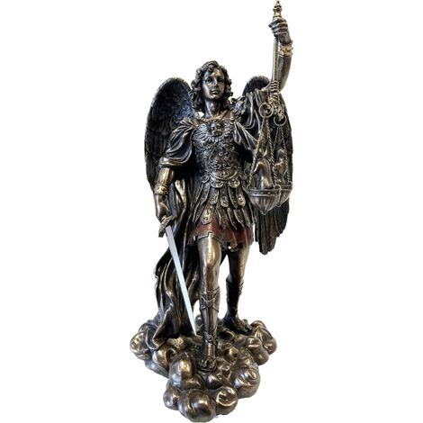 Statuette Saint Michel de couleur bronze (1/5)