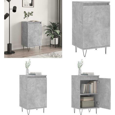 Buffet gris béton 40x35x70 cm bois d'ingénierie - Buffet Design - Meuble Rangement - Armoire Cuisine - Commode Salon - Mobilier Contemporain - Home & Living (1/5)