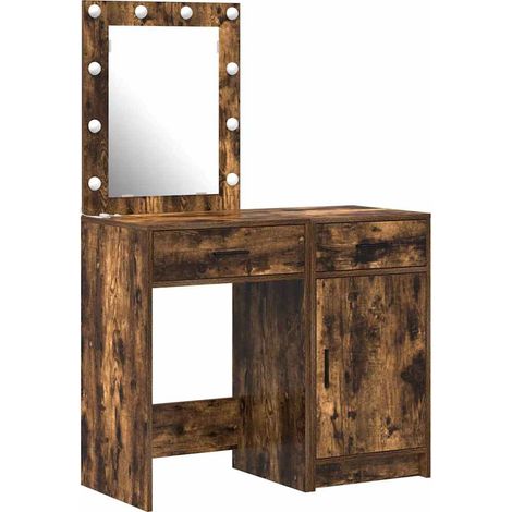 Maison Exclusive - Schminktisch mit Tür 2 pcs Braun 50 x 41 x 135
