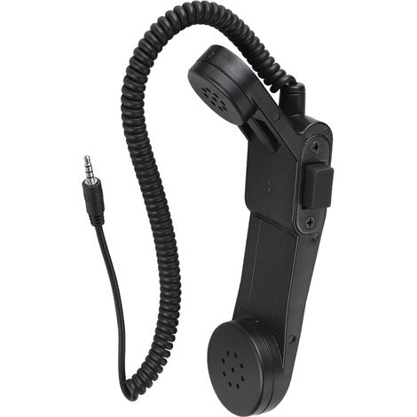 Haut-parleur portable avec micro et prise jack 3,5 mm, son HiFi, combiné téléphonique rétro épaule/portable