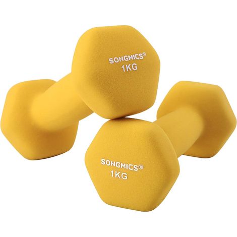 Lot de 2 haltères courts en vinyle 2 x 1 kg, SYL62YL