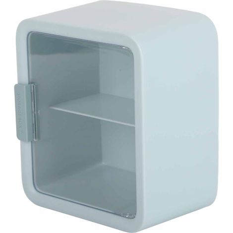 Vitrine transparente mini pour figurines POPMART Dimoo Série Maison, rangement pour boîte aveugle, scène décorative bleue WG-127 (1/4)