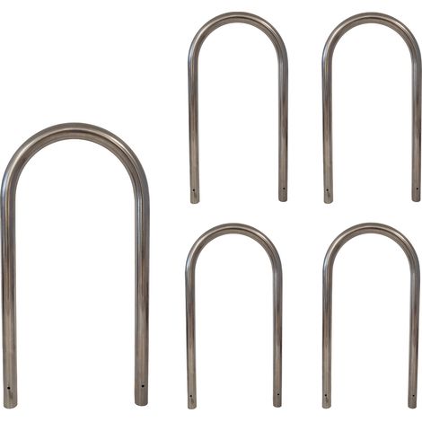 5 x Fahrradanlehnbügel 115 x 58 cm Edelstahl Ø 60 mm Einbetonieren Fahrradständer Parker Typ U (1/5)